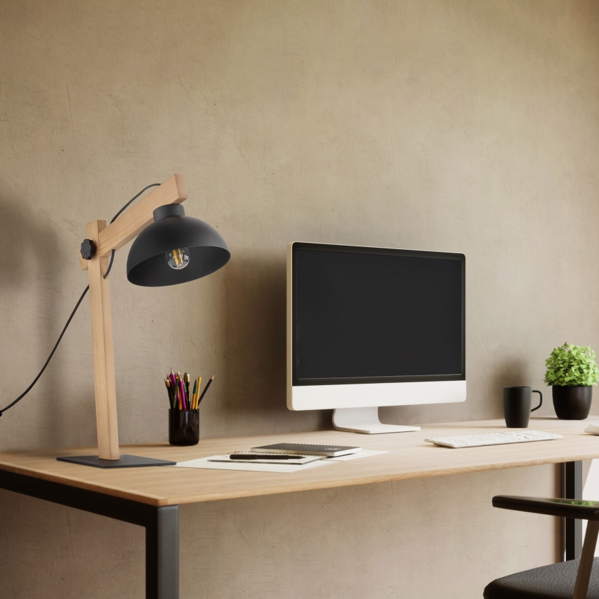 Настолна лампа OSLO 1xE27/15W/230V бор/черен