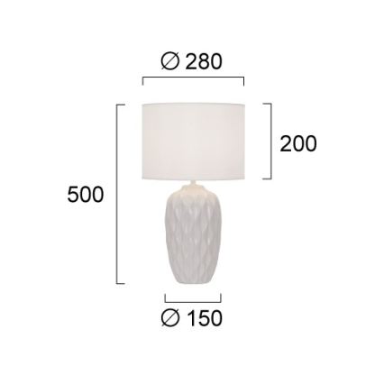 Настолна лампа PINEAPLE 1xE27/40W/230V бяла