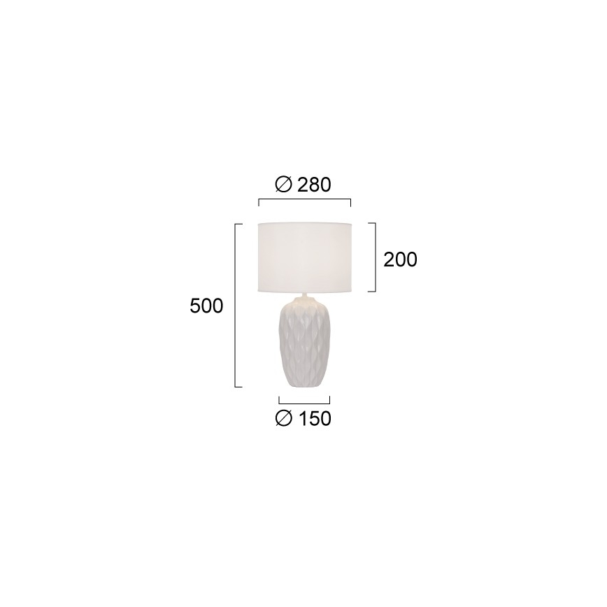Настолна лампа PINEAPLE 1xE27/40W/230V бяла