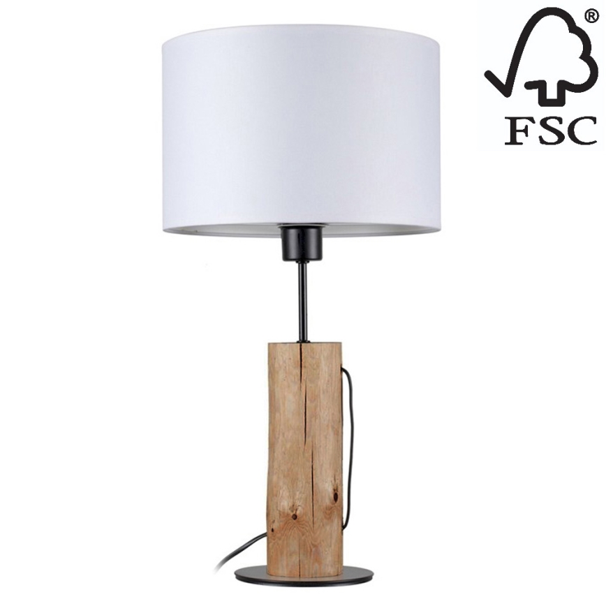 Настолна лампа PINO 1xE27/40W/230V бор - FSC сертифицирана