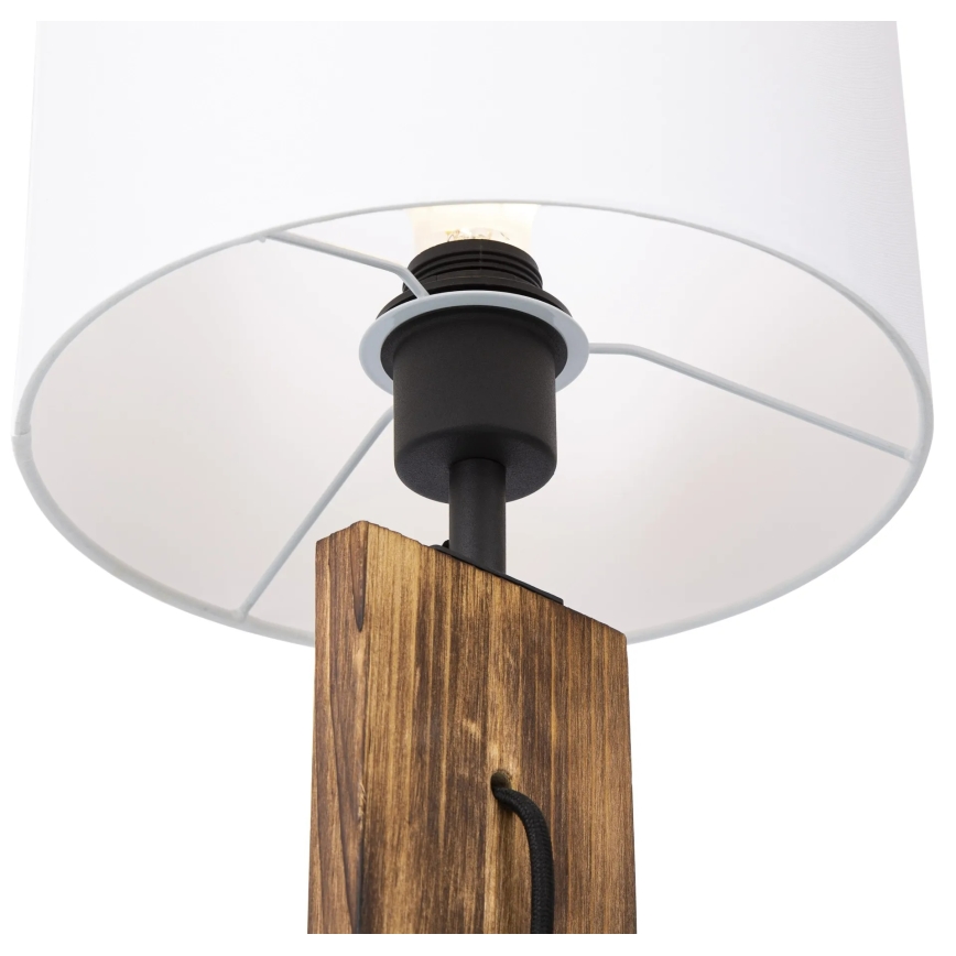 Настолна лампа PINUS 1xE27/40W/230V бял/дърво