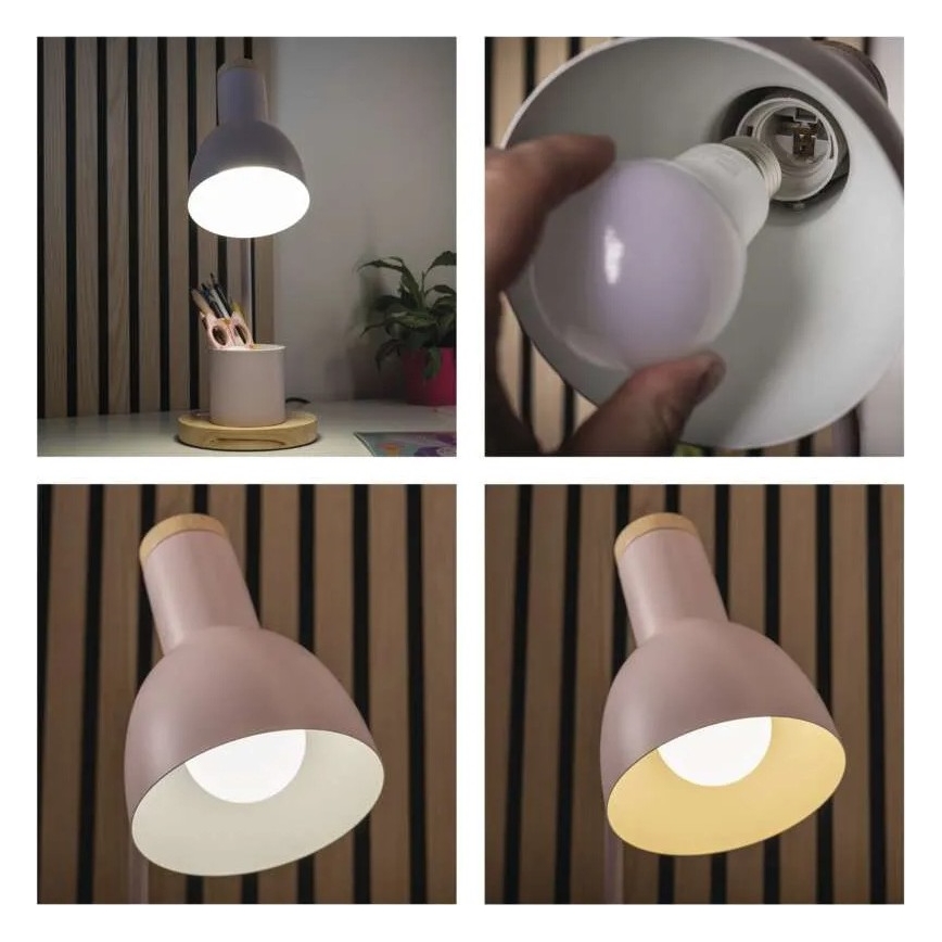 Настолна лампа POPPY 1xE27/25W/230V розова