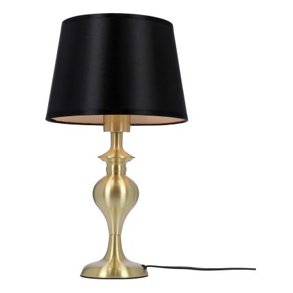 Настолна лампа PRIMA GOLD 1xE27/60W/230V черен/златист