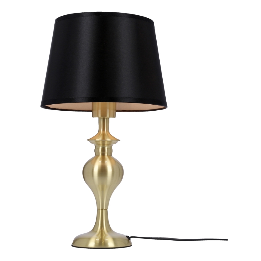 Настолна лампа PRIMA GOLD 1xE27/60W/230V черен/златист