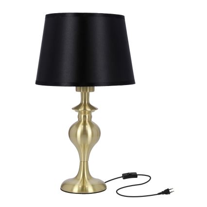Настолна лампа PRIMA GOLD 1xE27/60W/230V черен/златист
