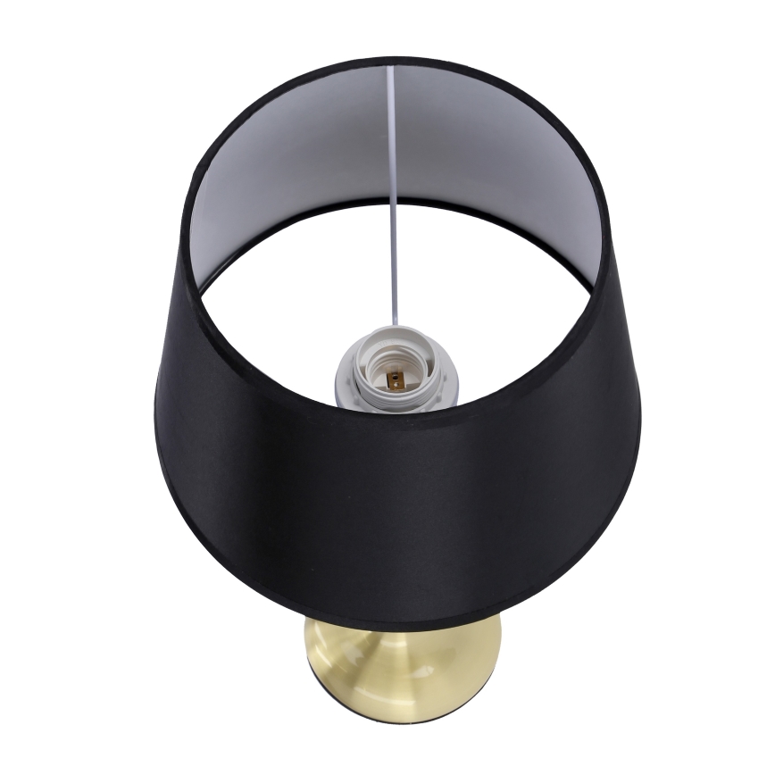Настолна лампа PRIMA GOLD 1xE27/60W/230V черен/златист
