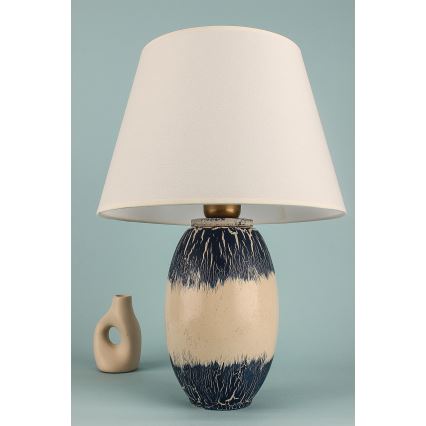 Настолна лампа RAMZES 1xE27/40W/230V бежова/синя