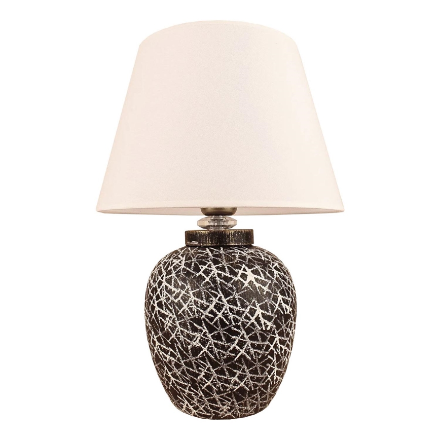 Настолна лампа RAMZES 1xE27/40W/230V бяла/черна