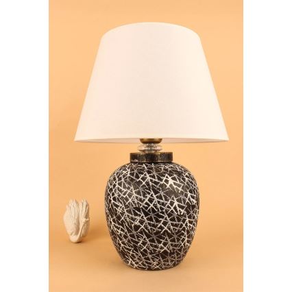 Настолна лампа RAMZES 1xE27/40W/230V бяла/черна