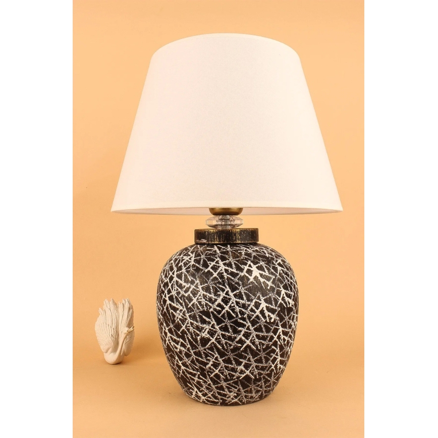 Настолна лампа RAMZES 1xE27/40W/230V бяла/черна