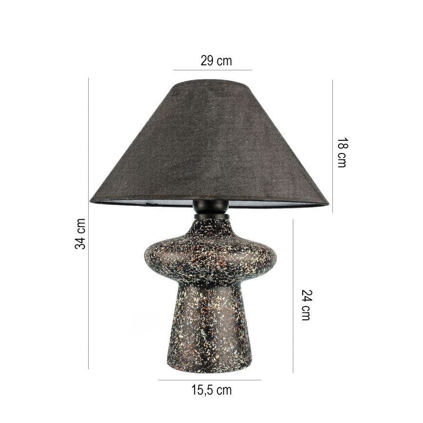 Настолна лампа RAMZES 1xE27/40W/230V черна