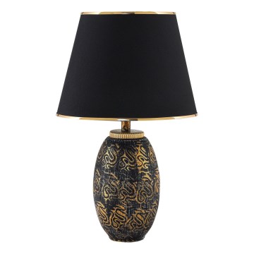 Настолна лампа RAMZES 1xE27/40W/230V, черно/златисто