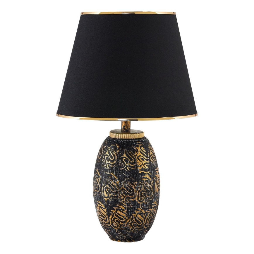 Настолна лампа RAMZES 1xE27/40W/230V, черно/златисто