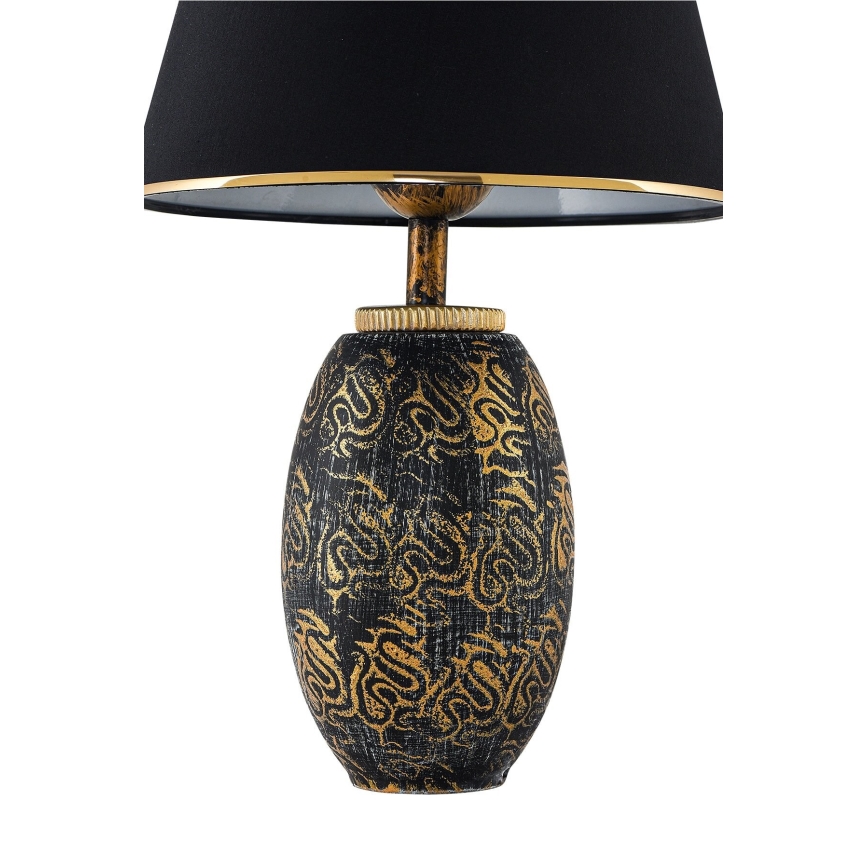 Настолна лампа RAMZES 1xE27/40W/230V, черно/златисто