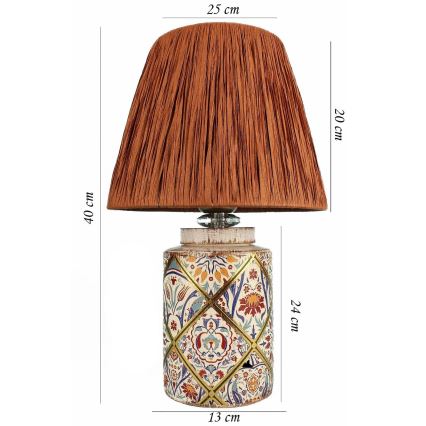 Настолна лампа RAMZES 1xE27/40W/230V рафия