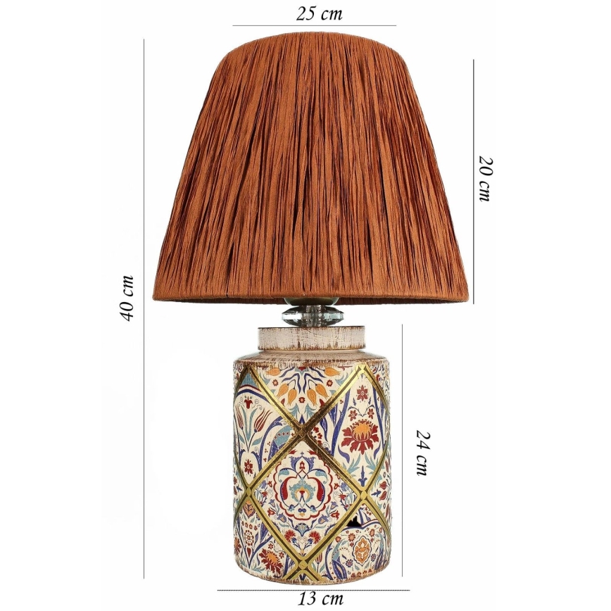Настолна лампа RAMZES 1xE27/40W/230V рафия