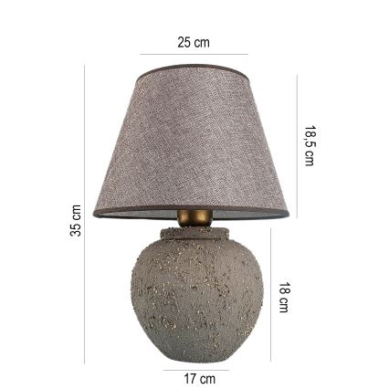 Настолна лампа RAMZES 1xE27/40W/230V кафява