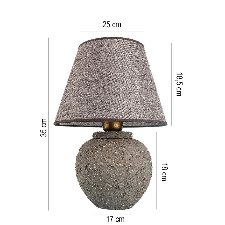 Настолна лампа RAMZES 1xE27/40W/230V кафява