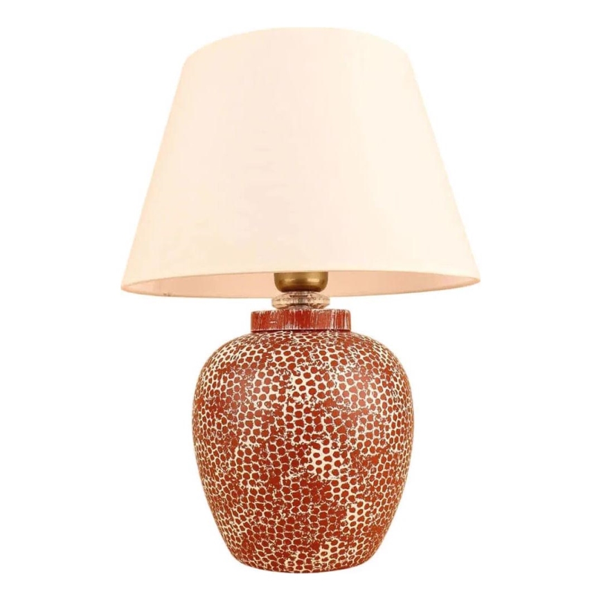 Настолна лампа RAMZES 1xE27/40W/230V кремава/червена