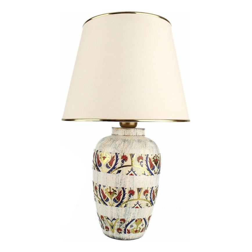 Настолна лампа RAMZES 1xE27/40W/230V кремава/златна