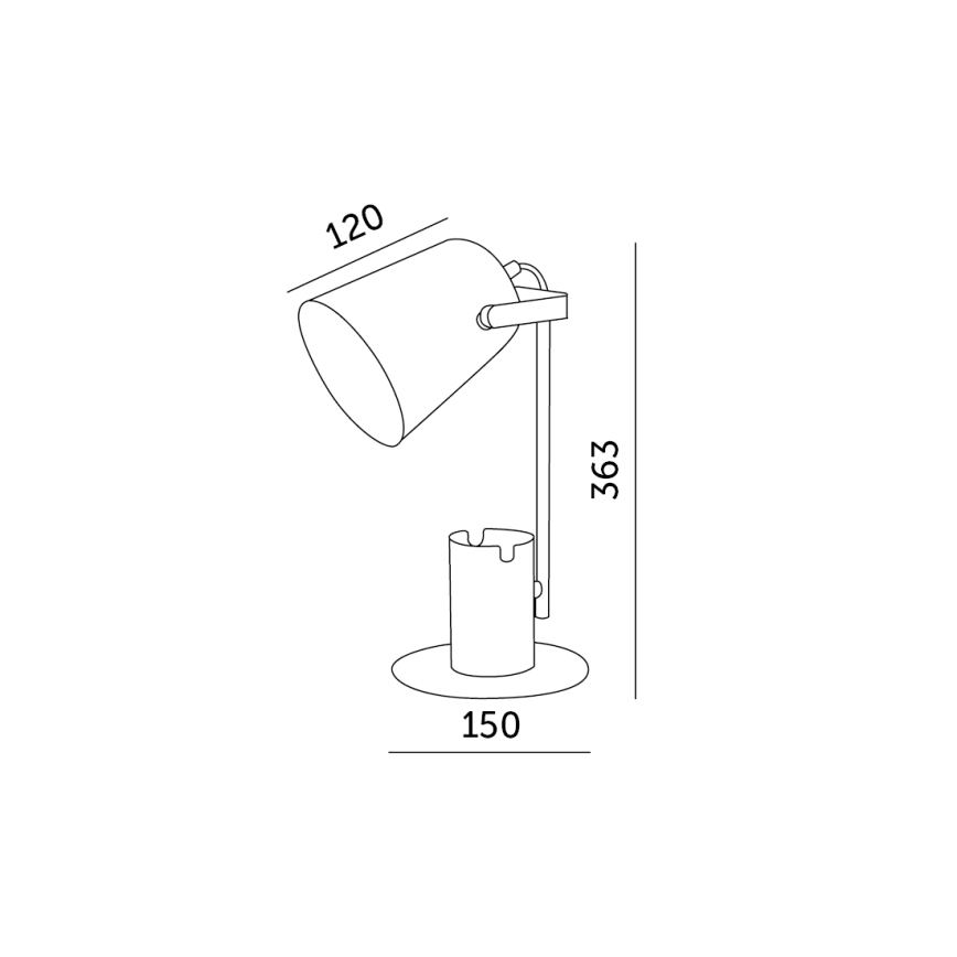 Настолна лампа ROLIG 1xE27/25W/230V черен