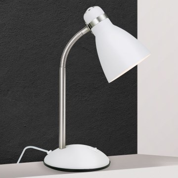 Настолна лампа SCHOOL 1xE27/40W/230V бяла/матов хром
