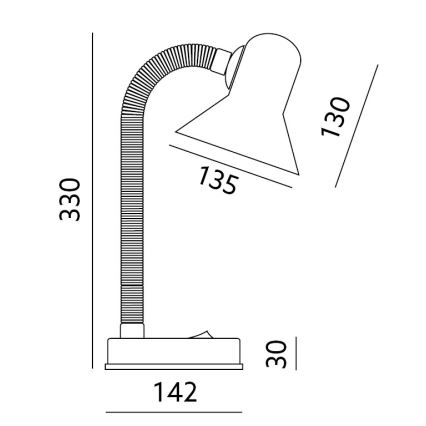Настолна лампа SMIESZEK 1xE27/40W/230V черен