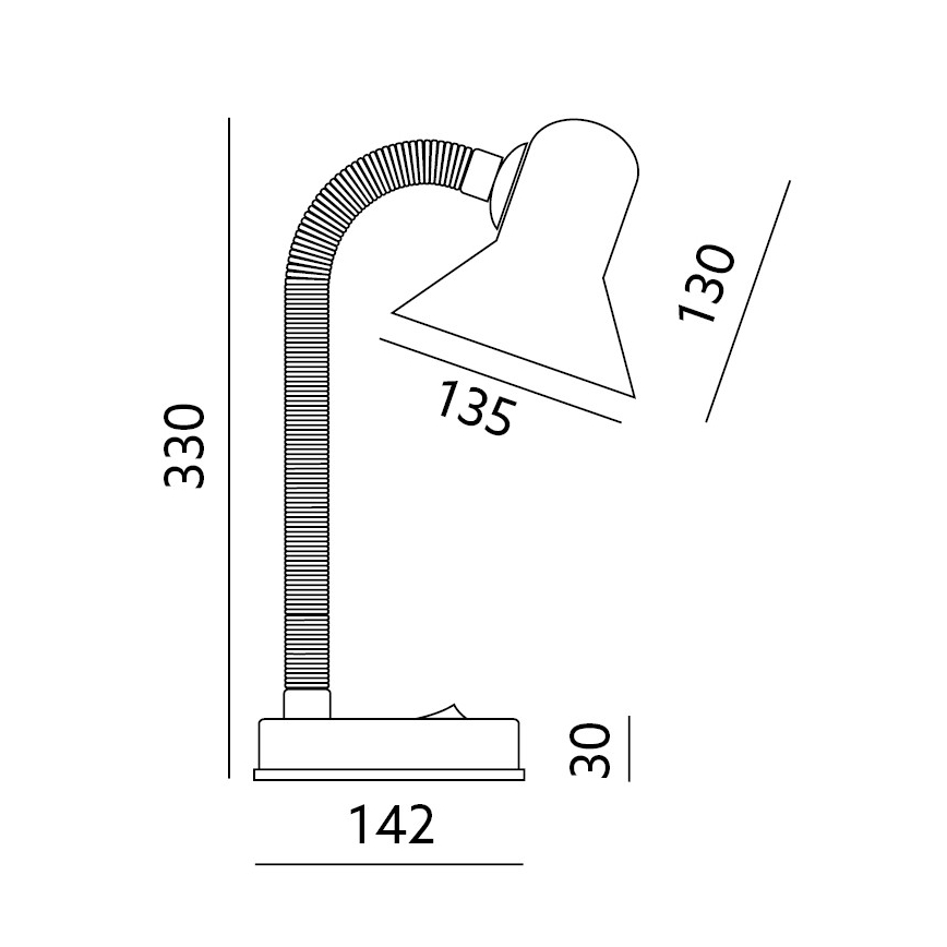 Настолна лампа SMIESZEK 1xE27/40W/230V червен