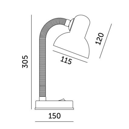 Настолна лампа SMIESZEK 1xE27/40W/230V розов