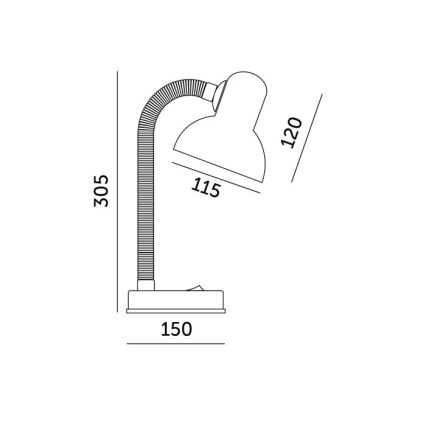 Настолна лампа SMIESZEK 1xE27/40W/230V зелен