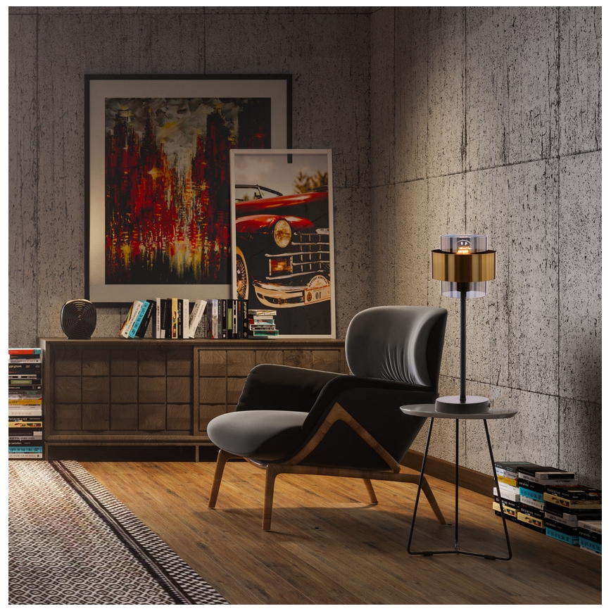 Настолна лампа SPIEGA 1xE27/60W/230V златист/черен