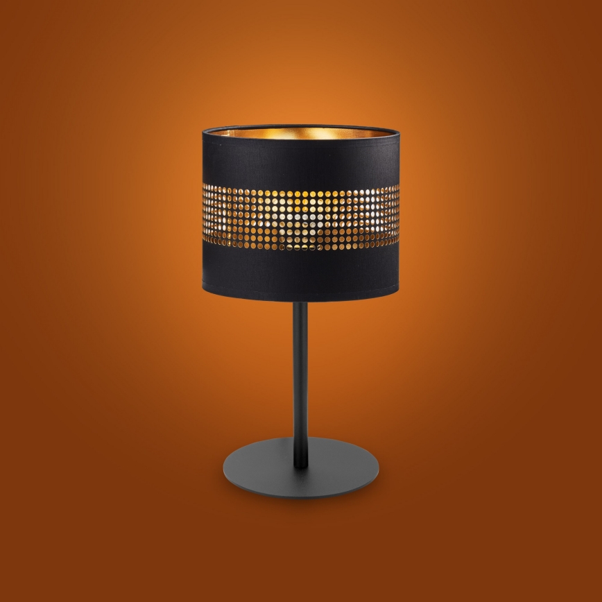 Настолна лампа TAGO 1xE27/15W/230V черна/златиста