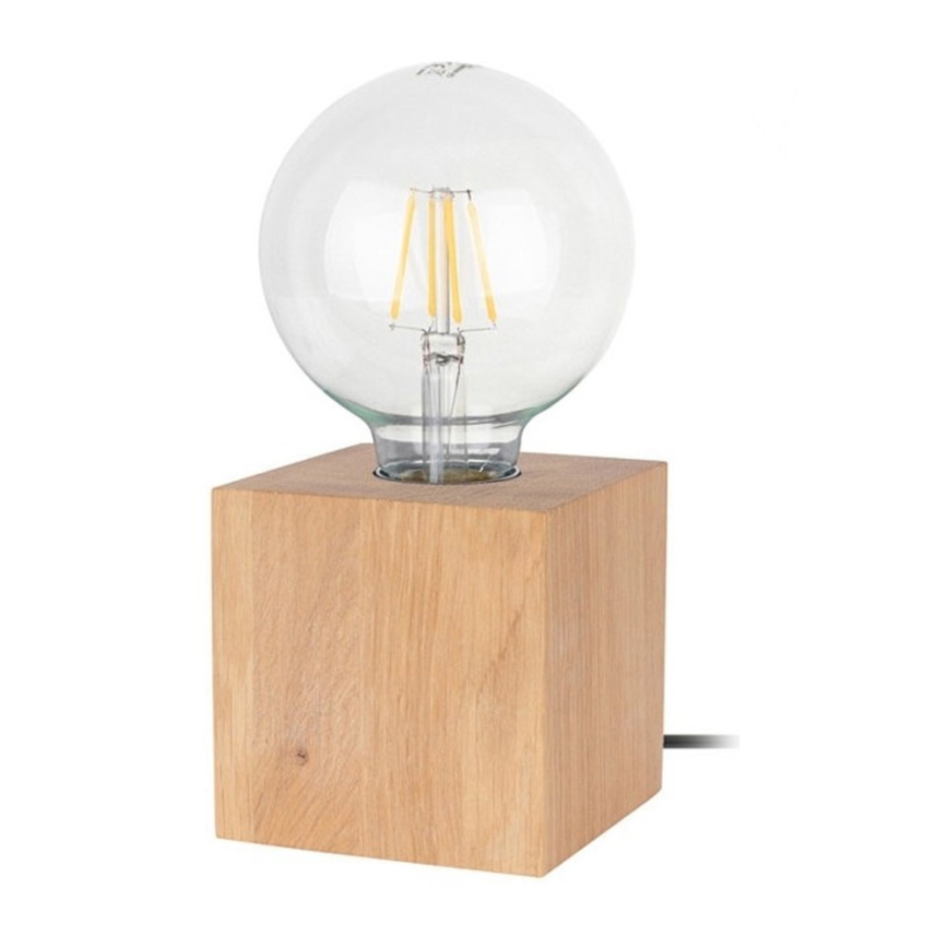 Настолна лампа TRONGO SQUARE 1xE27/25W/230V дъб