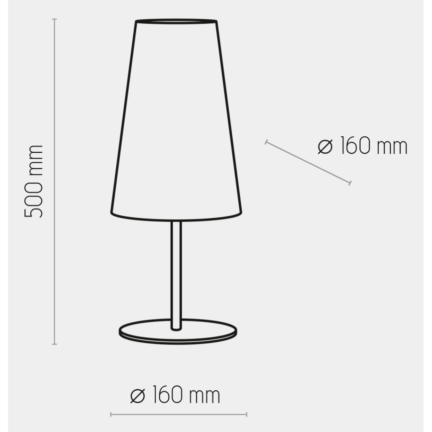 Настолна лампа UMBRELLA 1xE27/15W/230V сива