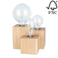 Настолна лампа VINCENT 3xE27/15W/230V дъб - FSC сертифицирана