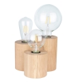 Настолна лампа VINCENT 3xE27/15W/230V в цвят дъб