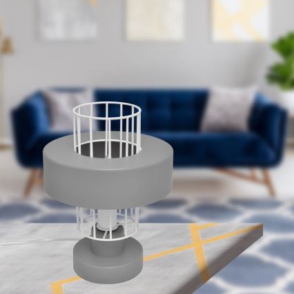 Настолна лампа VOLTA 1xE27/15W/230V сива