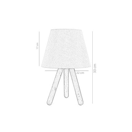 Настолна лампа WOOD 1xE27/60W/230V бежова