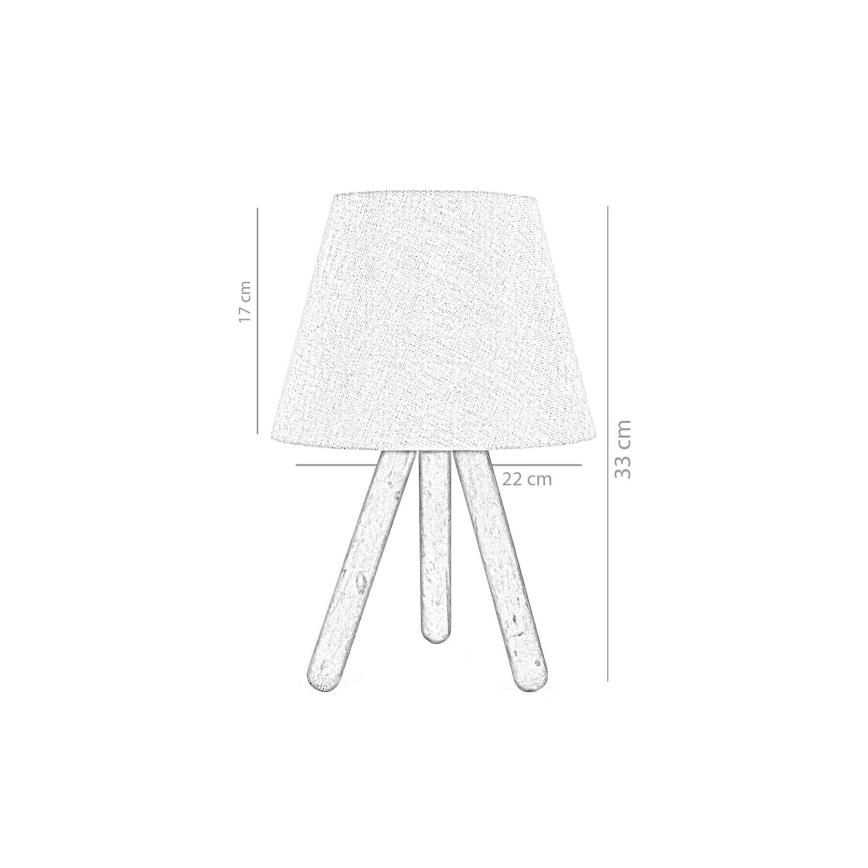 Настолна лампа WOOD 1xE27/60W/230V бежова