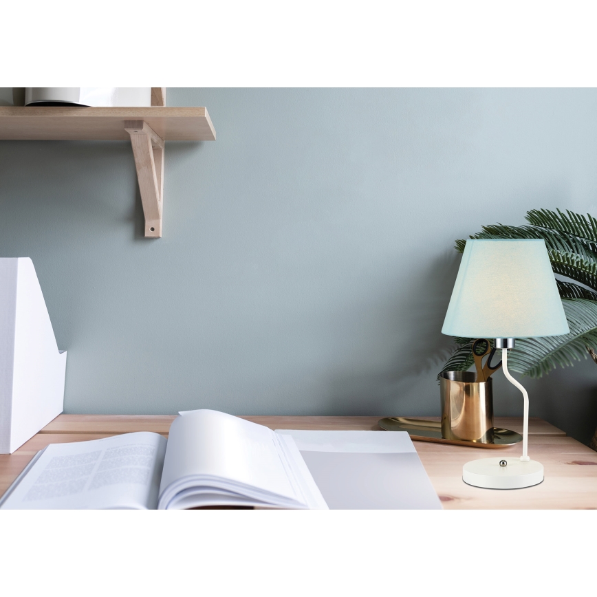 Настолна лампа YORK 1xE14/60W/230V бяла/синя