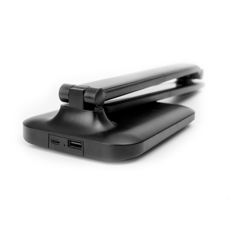 Настолна LED лампа REMUS – сензорна и димируема, със USB порт, LED/5W/230V, черна