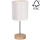 Настолна лампа BENITA 1xE27/60W/230V 30 см кремав/дъб – FSC сертифицирано