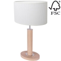 Настолна лампа MERCEDES 1xE27/40W/230V 46 см бял/дъб – FSC сертифицирано
