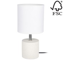 Настолна лампа STRONG ROUND 1xE27/25W/230V бетон - FSC сертифицирана