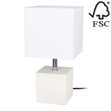 Настолна лампа STRONG SQUARE 1xE27/25W/230V бетон - FSC сертифицирана