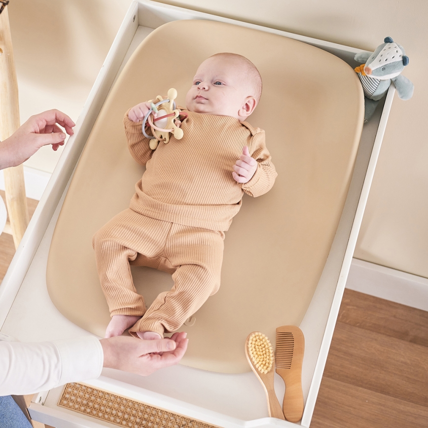 Nattou - Подложка за повиване SOFTY 50x70 см бежова