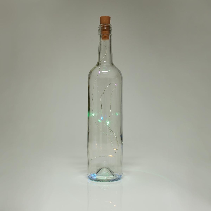 LED декоративна верижка с тапичка за бутилка 8xLED/3xLR44 IP44 0,798м