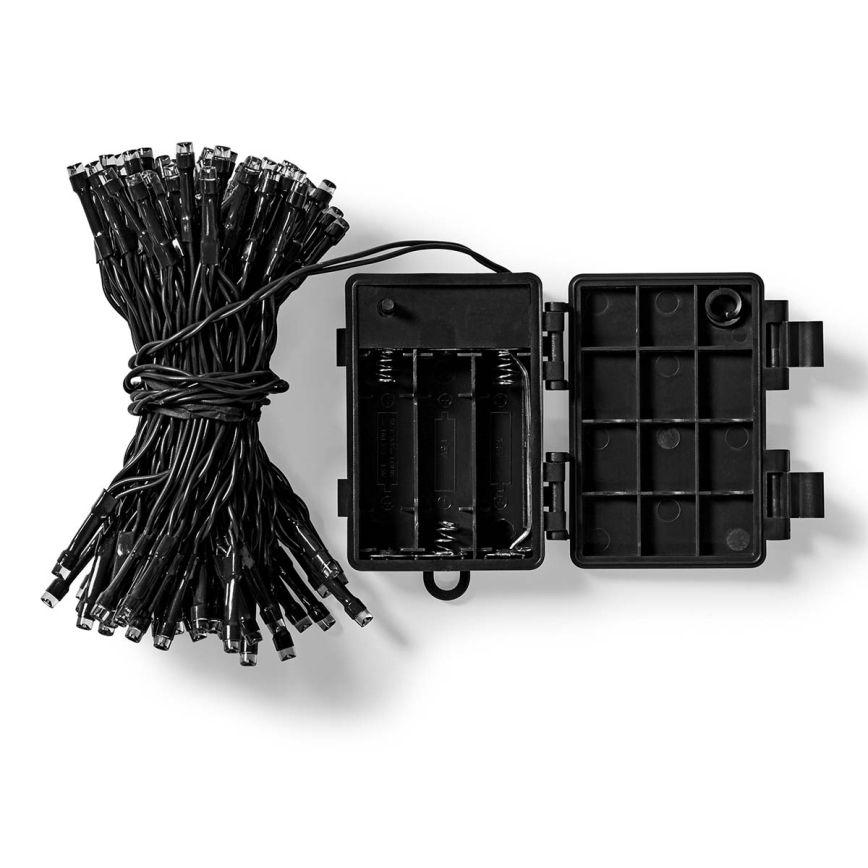 LED Екстериорни Коледни лампички 96xLED/7 функции/3xAA 7,7м IP44 топло бели
