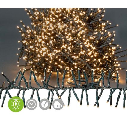 LED Екстериорни Коледни лампички 1512xLED/7 функции 14м IP44 топло бели