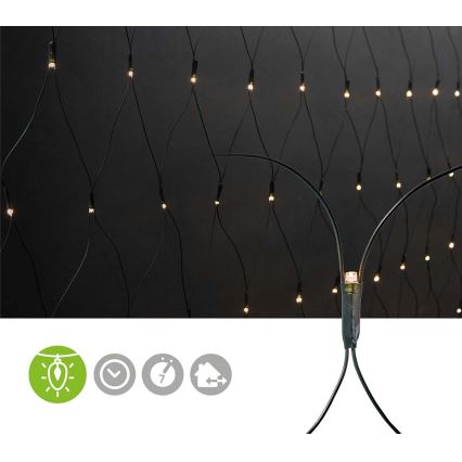 LED Екстериорна Коледна завеса 160xLED/7 функции 5м IP44 топло бели